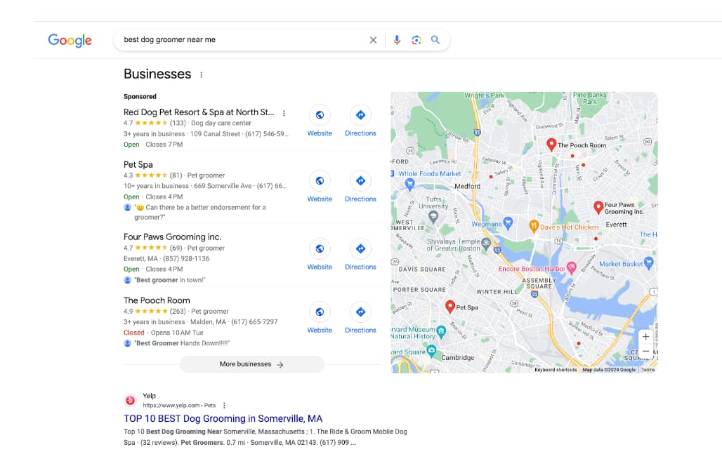 local city seo result